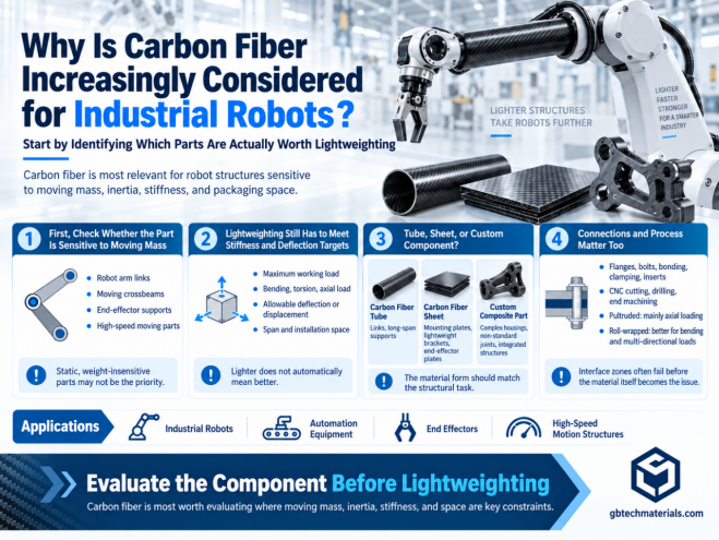 Why Is Carbon Fiber Increasingly Considered for Industrial Robots? Start by Identifying Which Parts Are Actually Worth Lightweighting