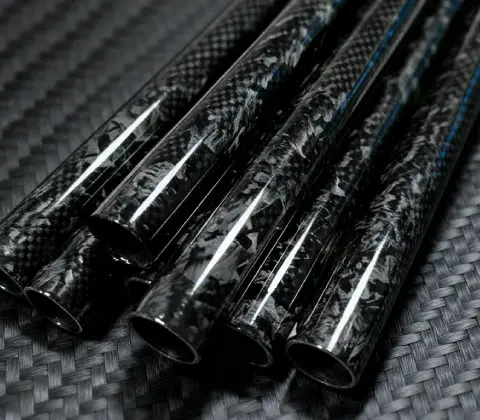 Forged pattern carbon fiber tube